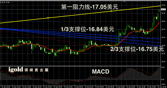 1月13日白银走势图