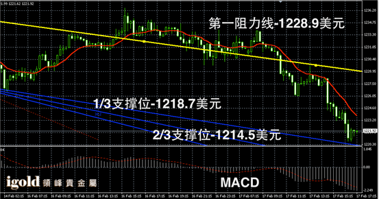 2月17日黄金走势图