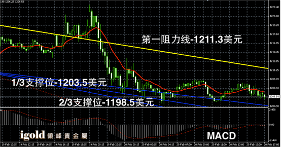 2月20日黄金走势图