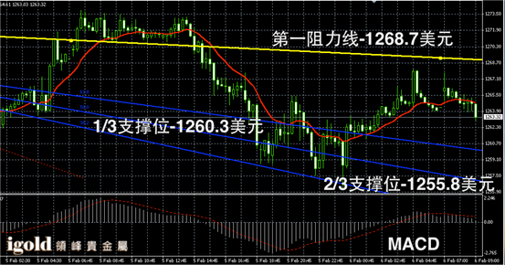 2月6日黄金走势图
