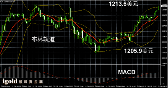 2月26日黄金走势图