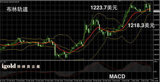 3月2日黄金走势图