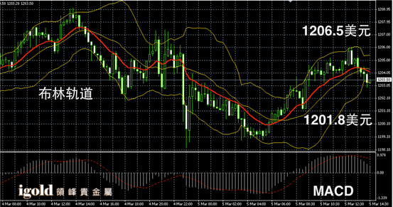 3月5日黄金走势图