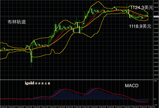 8月13日黄金走势图