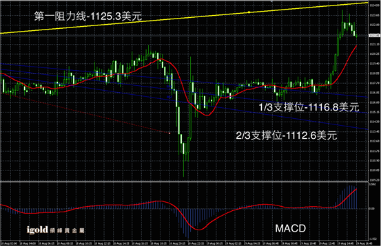 8月19日黄金走势图