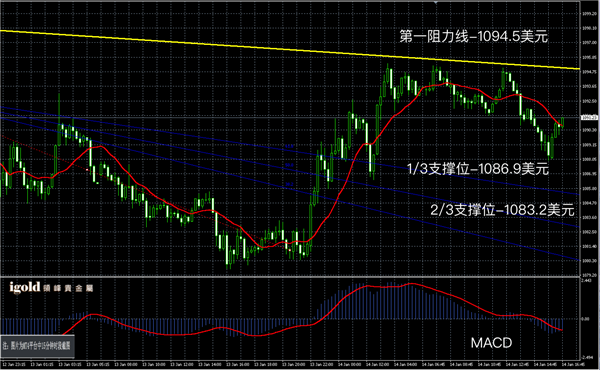 1月14日黄金走势图