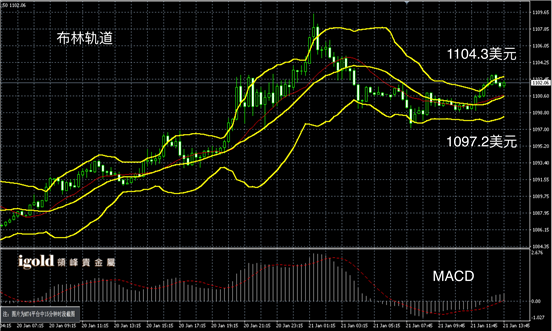 1月21日黄金走势图