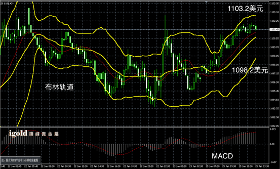 1月25日黄金走势图