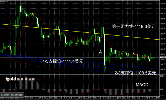 1月29日黄金走势图