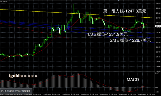 2月12日黄金走势图