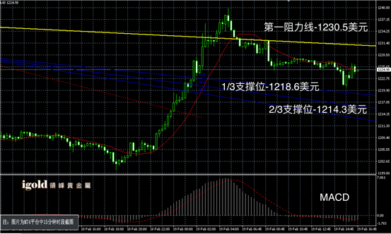 2月19日黄金走势图
