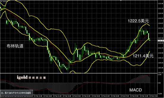 2月23日黄金走势图