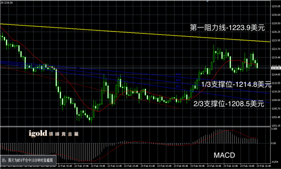 2月23日黄金走势图