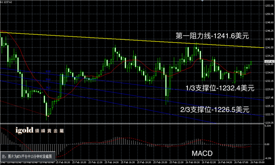 2月26日黄金走势图